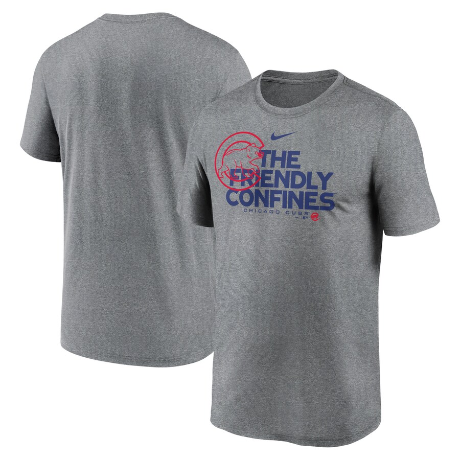 Men's Chicago Cubs Nike Heathered Charcoal Local Rep Legend Performance T-Shirt - Puhuasuan