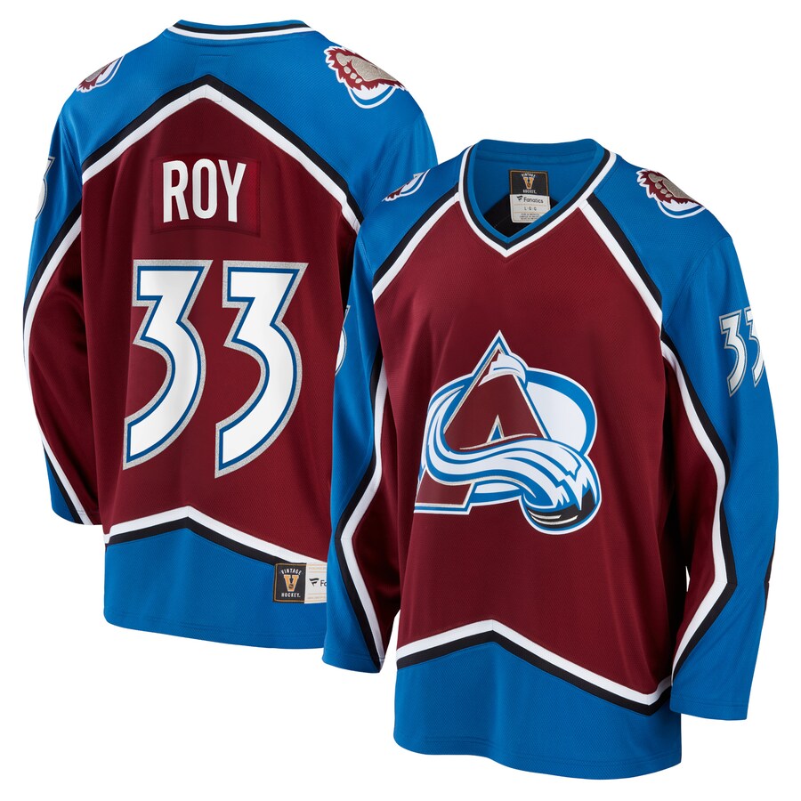 Men's Colorado Avalanche Patrick Roy Fanatics Branded Burgundy Breakaway Retired Player Jersey - Puhuasuan