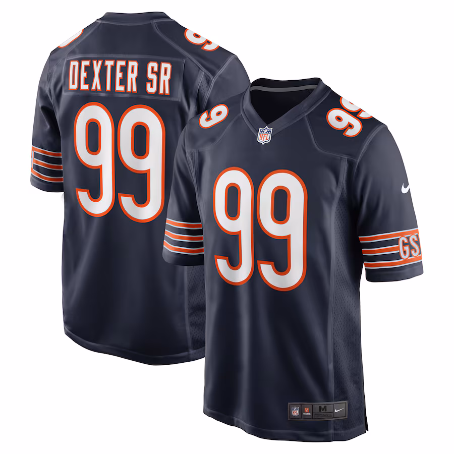 Men's Chicago Bears Gervon Dexter Sr. Nike Navy Game Jersey - Puhuasuan