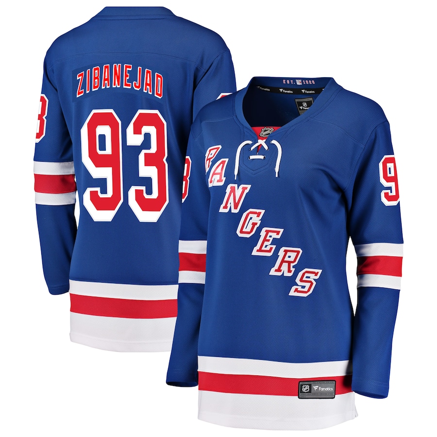 Women's New York Rangers Mika Zibanejad Fanatics Blue Breakaway Player Jersey - Puhuasuan