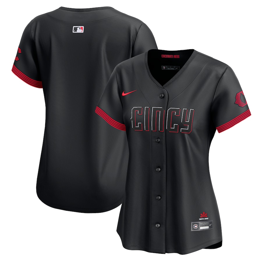 Women's Cincinnati Reds  Nike Black City Connect Elite Jersey - Puhuasuan