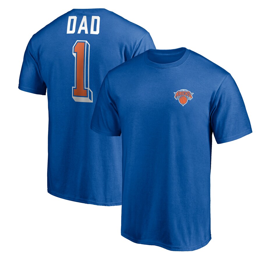 Men's New York Knicks Royal Number One Dad T-Shirt - Puhuasuan