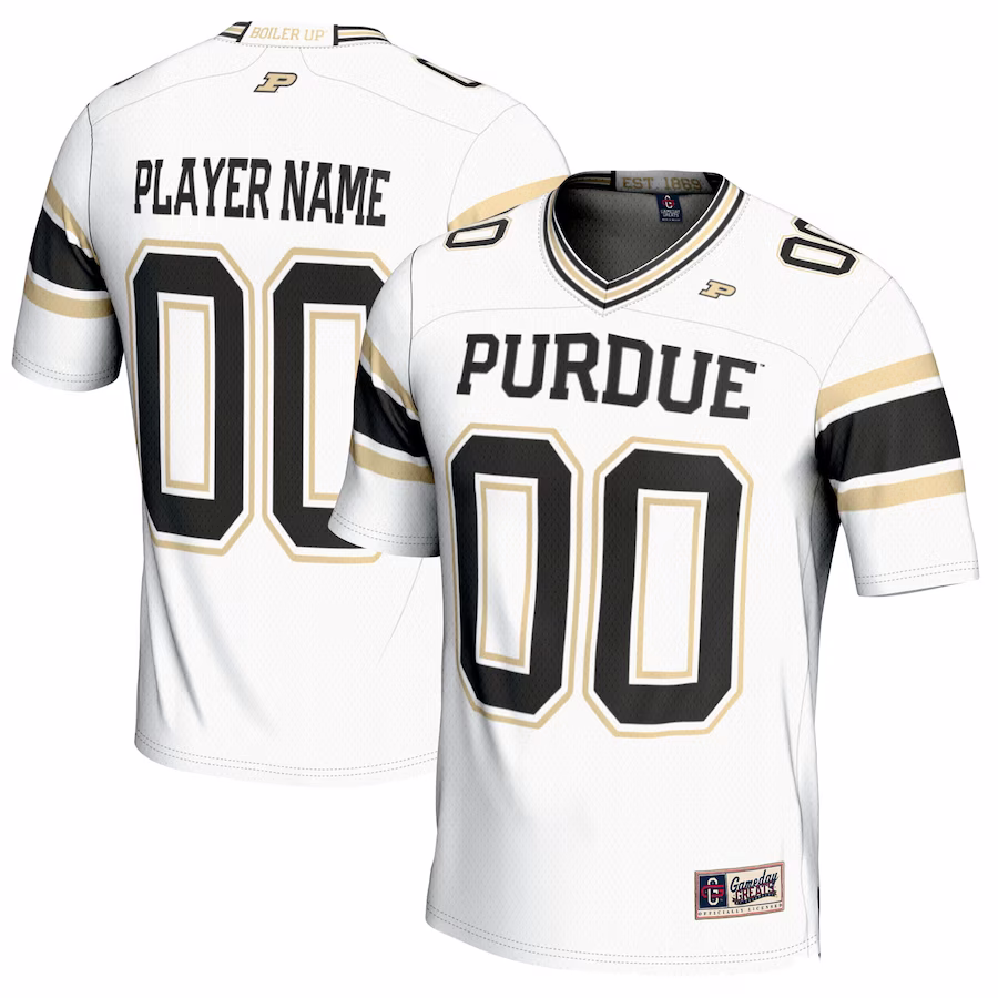 Purdue Boilermakers GameDay Greats Youth NIL Pick-A-Player Football Jersey - White - Puhuasuan