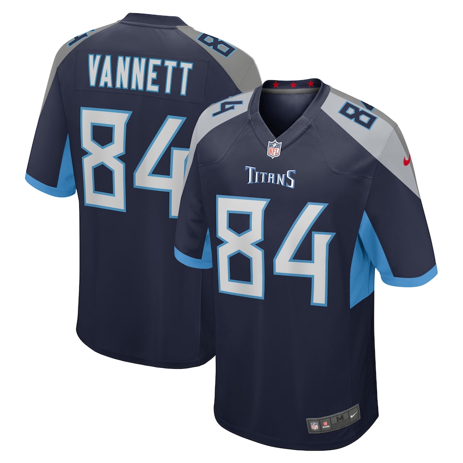 Men's Tennessee Titans Nick Vannett Nike Navy Game Jersey - Puhuasuan