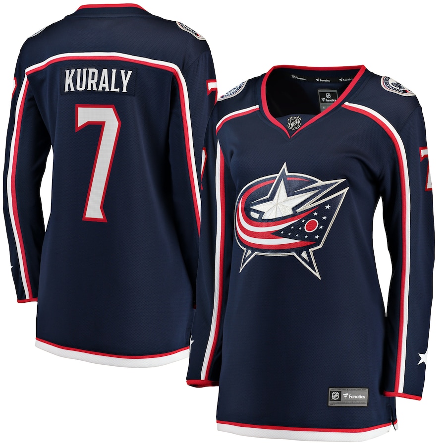 Women's Columbus Blue Jackets Sean Kuraly Fanatics Navy Home Breakaway Player Jersey - Puhuasuan