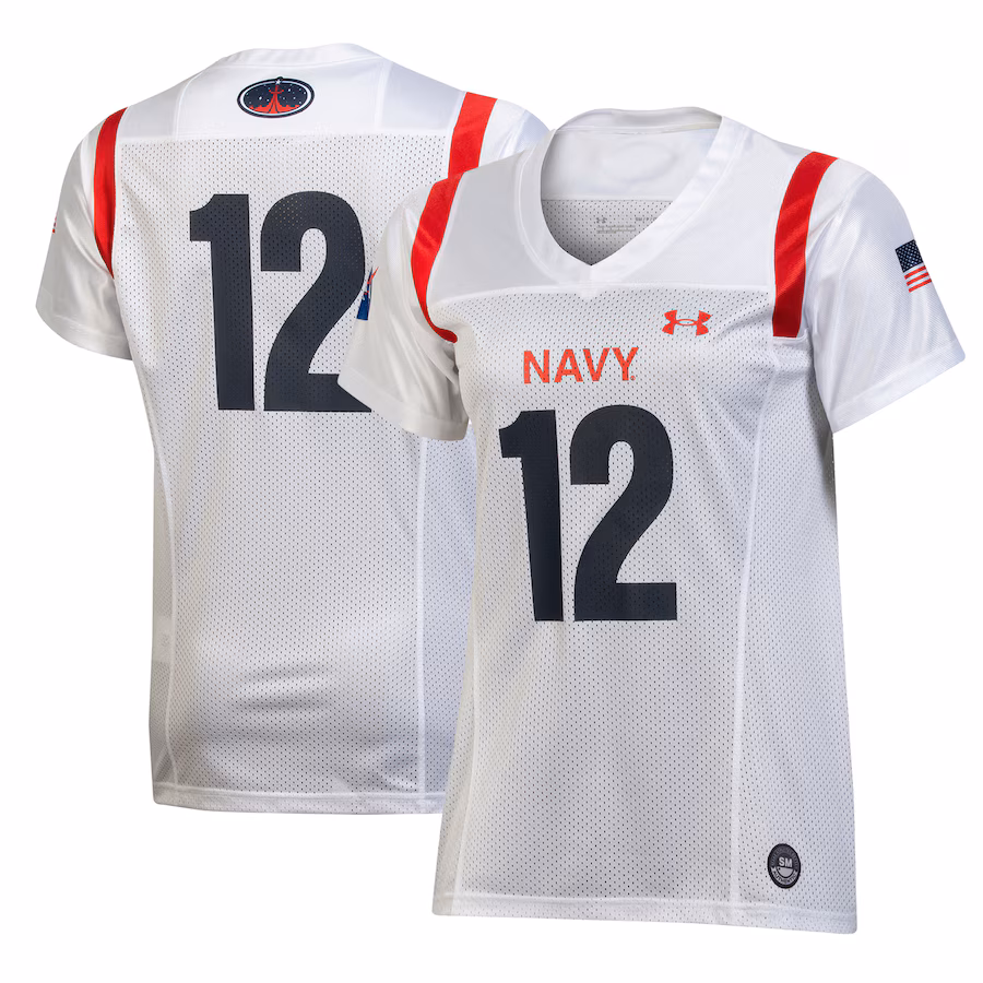 Women's Under Armour White Navy Midshipmen 2022 Special Games Replica Jersey - Puhuasuan