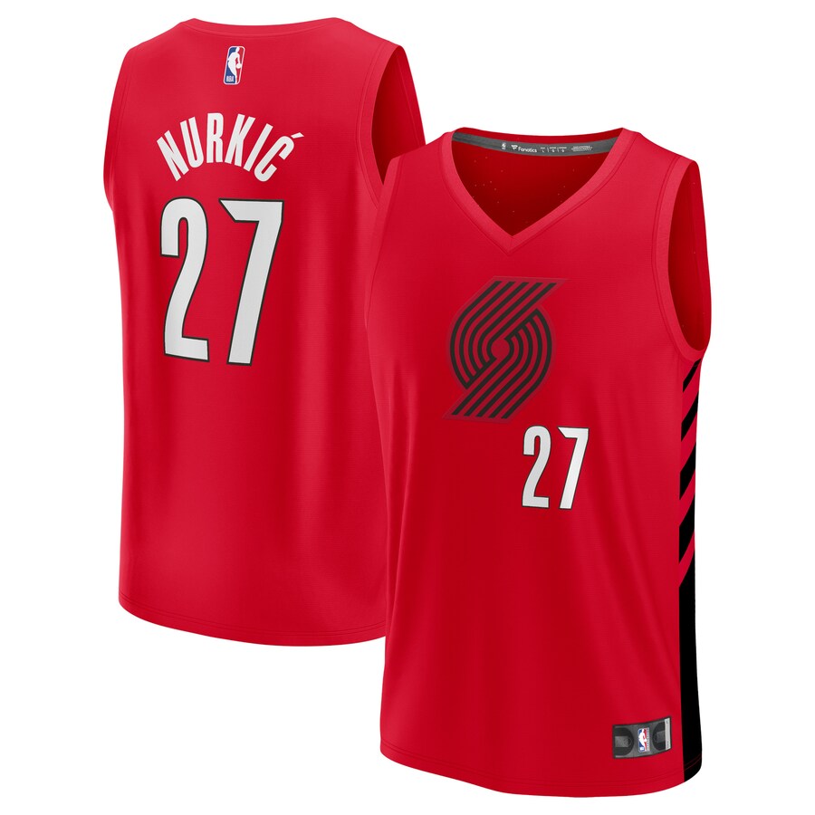 Men's Portland Trail Blazers Jusuf Nurkic Fanatics Red Fast Break Replica Player Jersey - Statement Edition - Puhuasuan