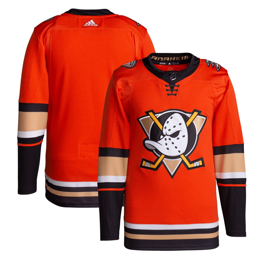 Men's Anaheim Ducks adidas Orange Alternate Primegreen Authentic Pro Blank Jersey - Puhuasuan