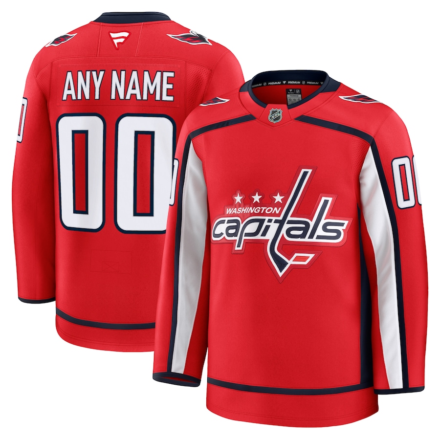 Men's Washington Capitals Fanatics Red Home Premium Custom Jersey - Puhuasuan