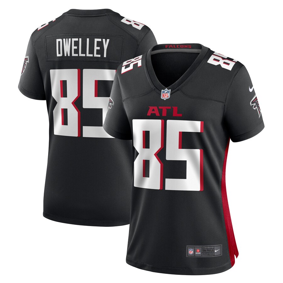 Women's Atlanta Falcons Ross Dwelley Nike Black Game Jersey - Puhuasuan