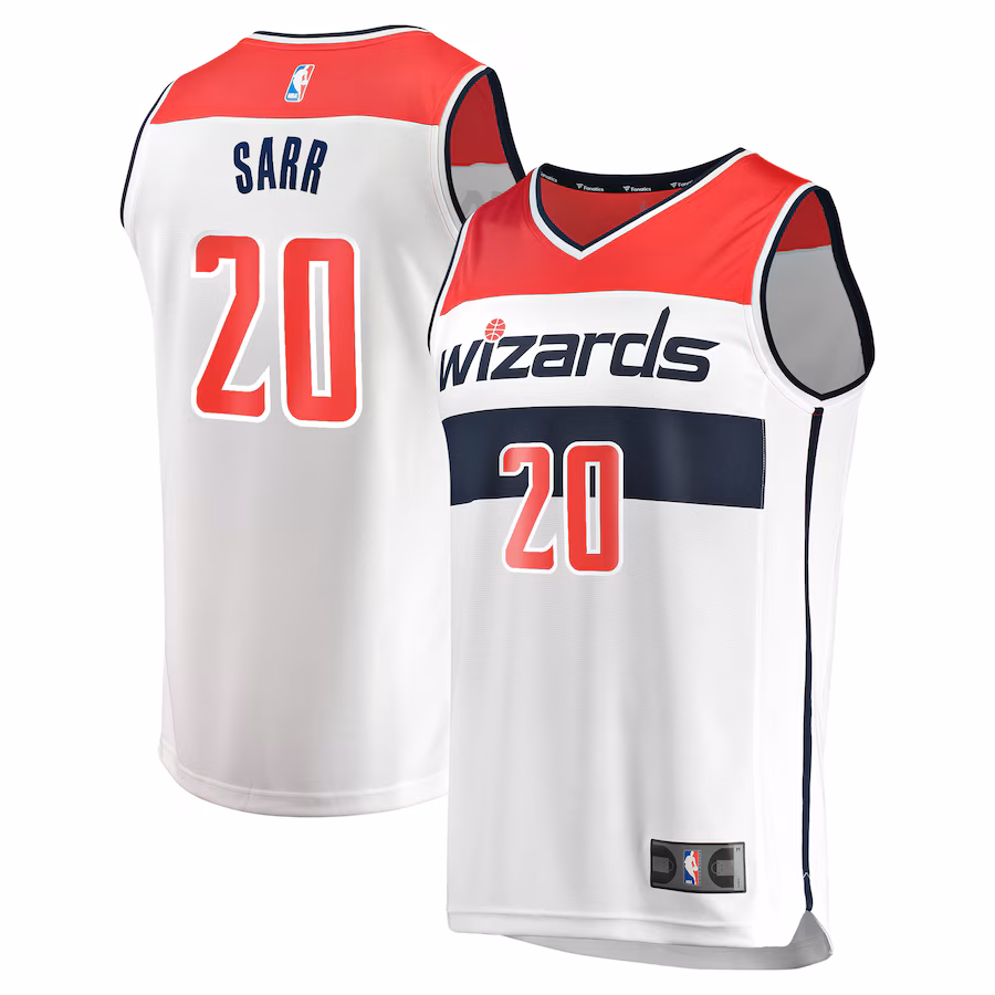 Youth Washington Wizards Alexandre Sarr Fanatics White Fast Break Replica Player Jersey - Association Edition - Puhuasuan