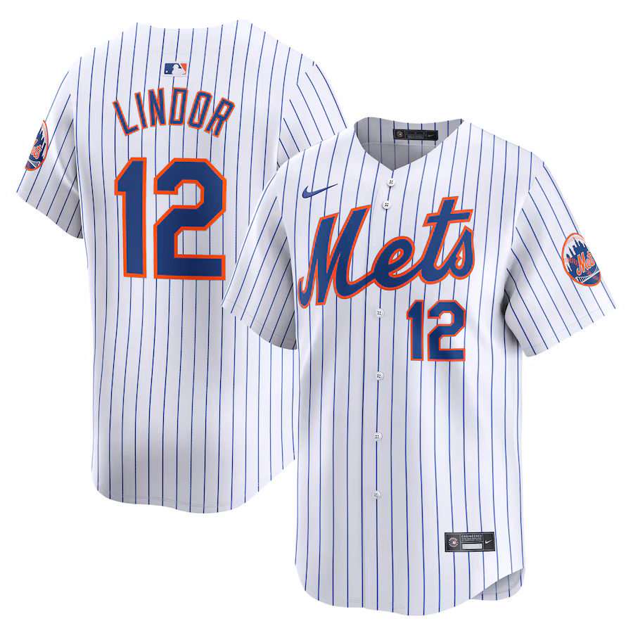 Youth New York Mets Francisco Lindor Nike White Home Limited Player Jersey - Puhuasuan