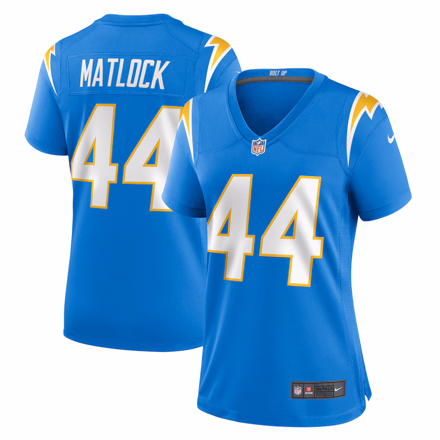 Women's Los Angeles Chargers Scott Matlock Nike Powder Blue Game Jersey - Puhuasuan