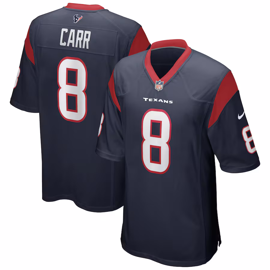 Men's Houston Texans David Carr Nike Navy Game Retired Player Jersey - Puhuasuan