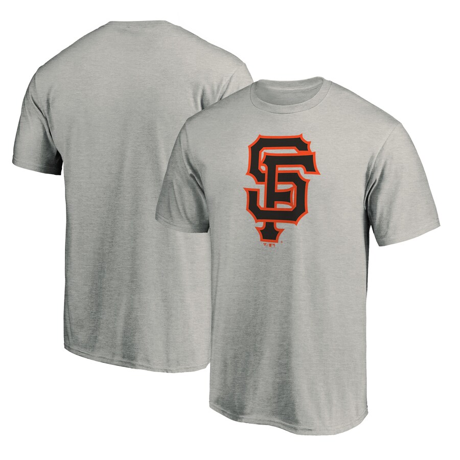 Men's San Francisco Giants Heathered Gray Official Team Logo T-Shirt - Puhuasuan