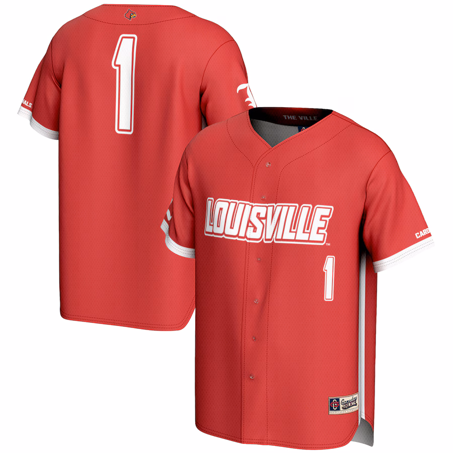 Youth GameDay Greats #1 Red Louisville Cardinals Lightweight Baseball Fashion Jersey - Puhuasuan