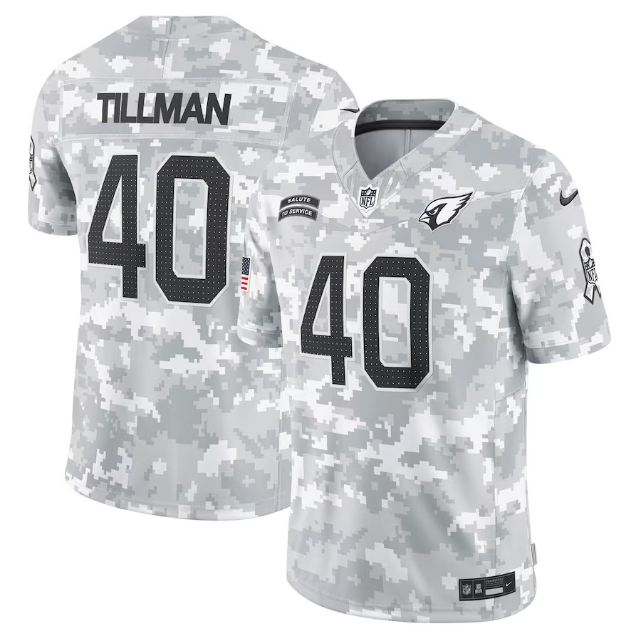Men's Arizona Cardinals Pat Tillman Nike Arctic Camo 2024 Salute to Service Retired Player Limited Jersey - Puhuasuan