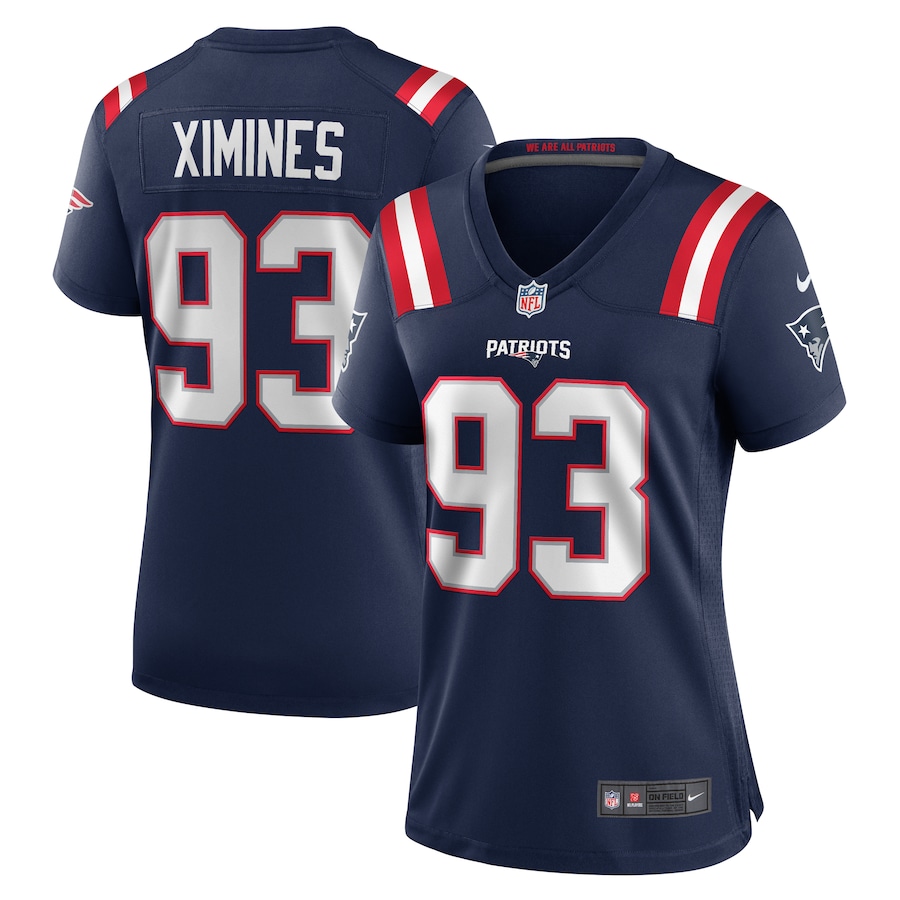 Women's New England Patriots Oshane Ximines Nike Navy Game Jersey - Puhuasuan