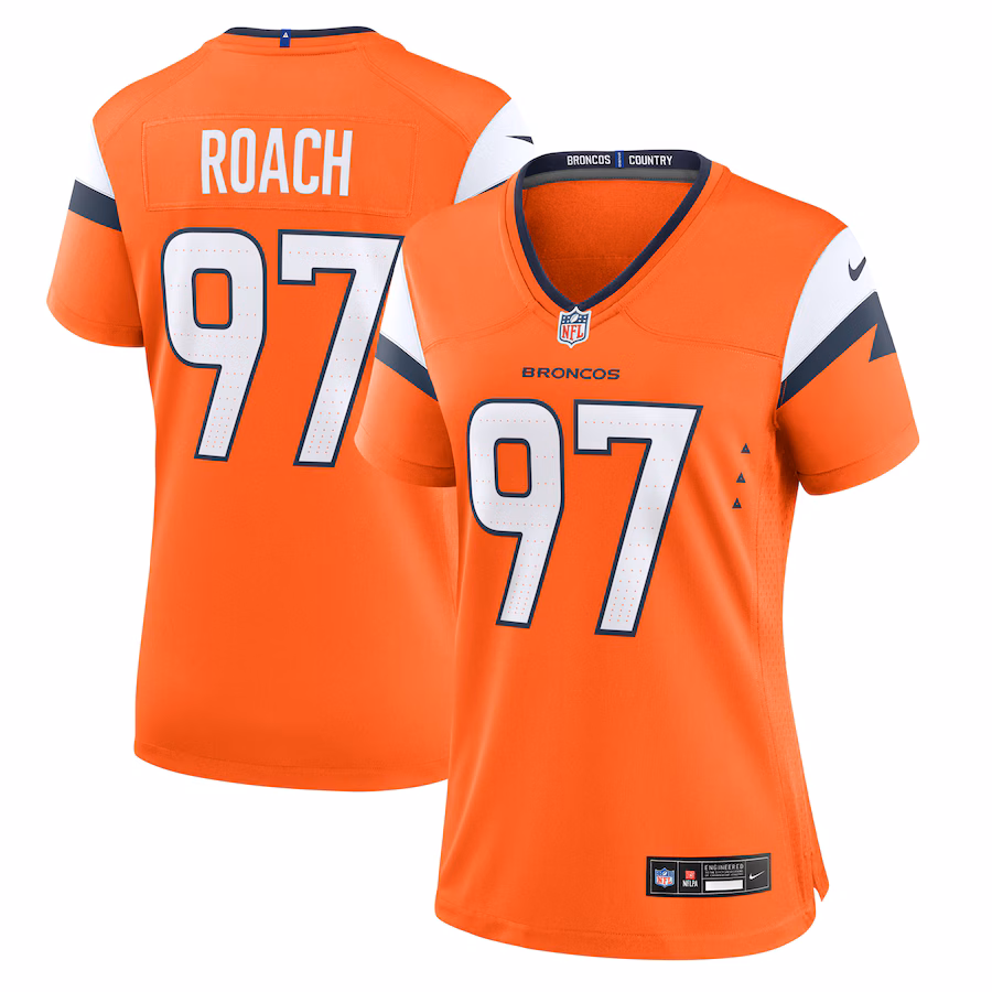 Women's Denver Broncos Malcolm Roach Nike Orange Team Game Jersey - Puhuasuan