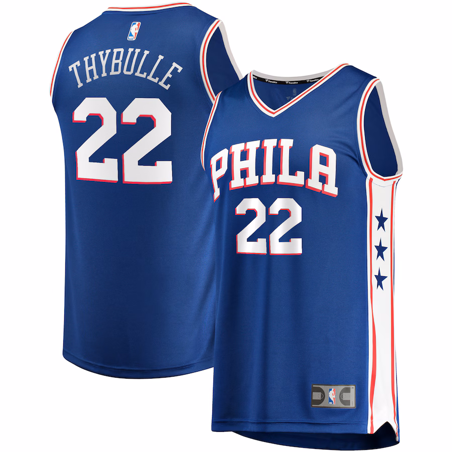 Men's Philadelphia 76ers Matisse Thybulle Fanatics Royal Fast Break Replica Player Team Jersey - Icon Edition - Puhuasuan