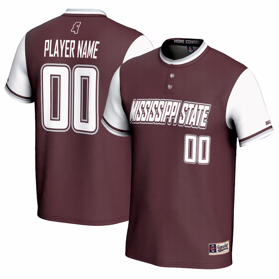 Mississippi State Bulldogs GameDay Greats Youth NIL Pick-A-Player Lightweight Softball Jersey - Maroon - Puhuasuan