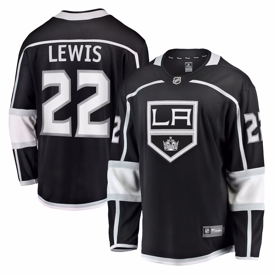 Men's Los Angeles Kings Trevor Lewis Fanatics Black Home Breakaway Jersey - Puhuasuan
