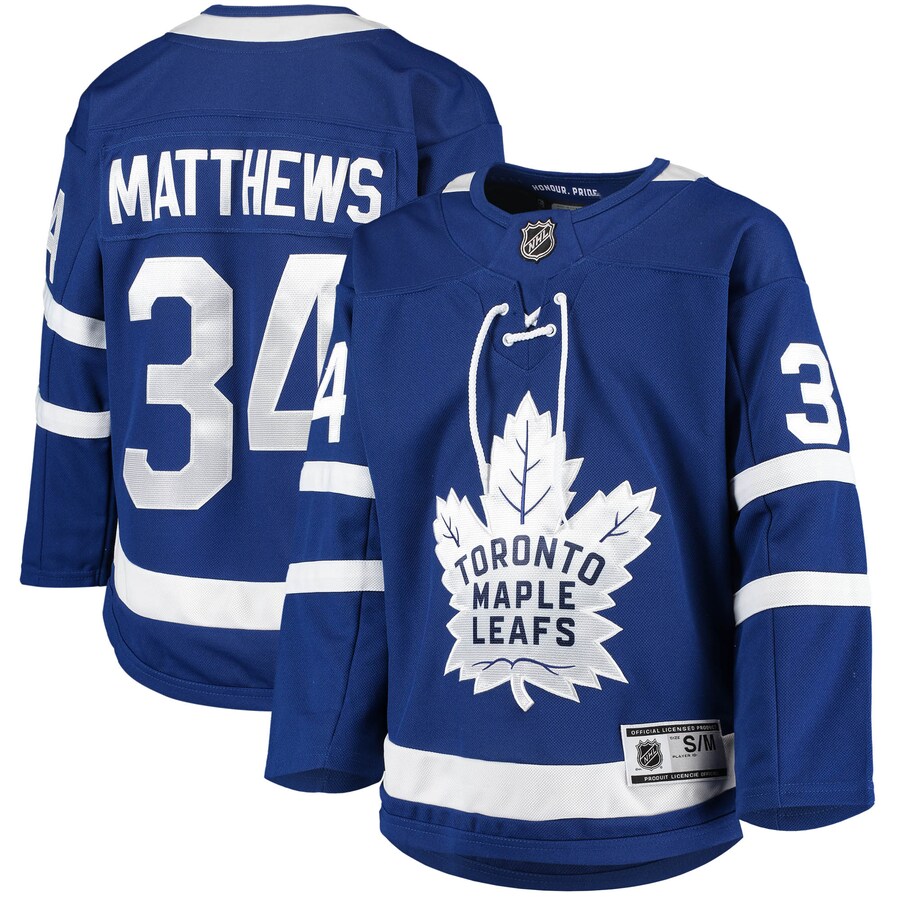 Youth Toronto Maple Leafs Auston Matthews Blue Home Premier Player Jersey - Puhuasuan