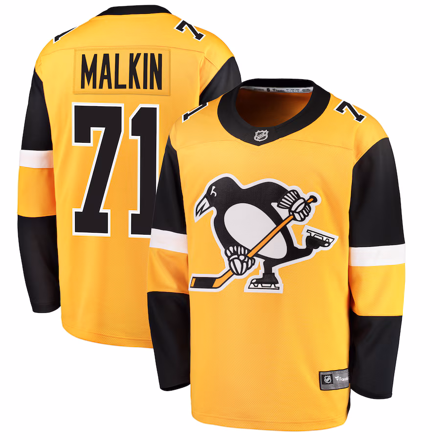 Youth Pittsburgh Penguins Evgeni Malkin Fanatics Gold Alternate Breakaway Player Jersey - Puhuasuan