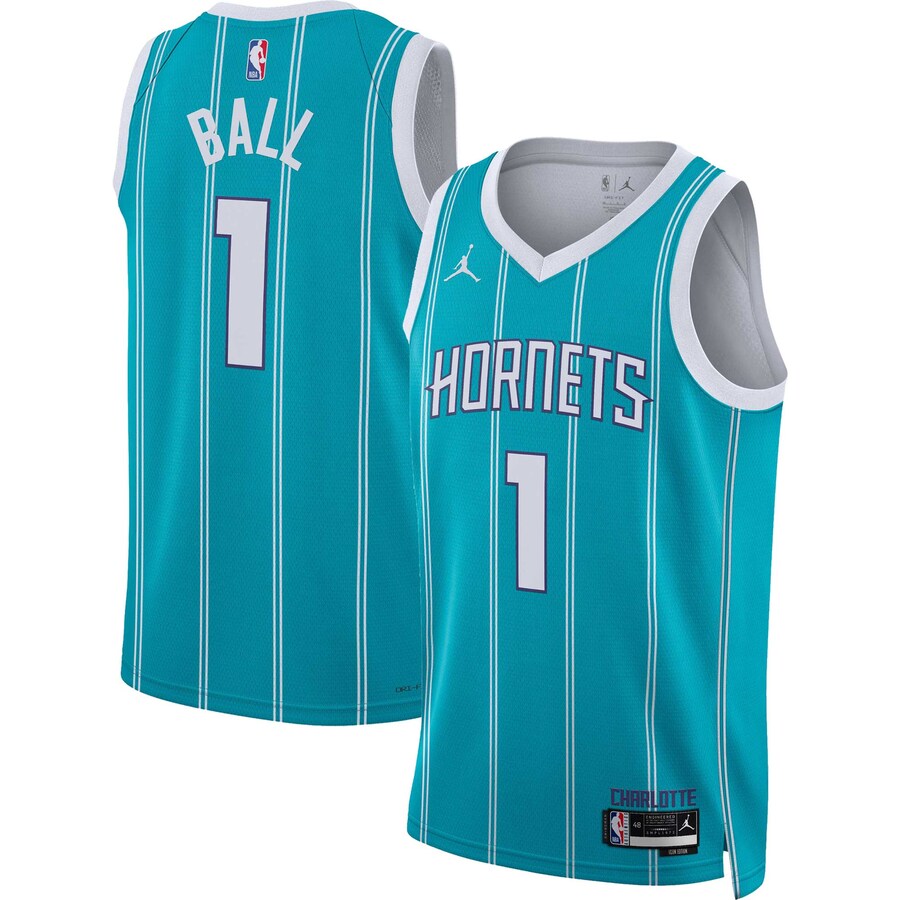 Unisex Charlotte Hornets LaMelo Ball Jordan Brand Teal Swingman Jersey - Icon Edition - Puhuasuan