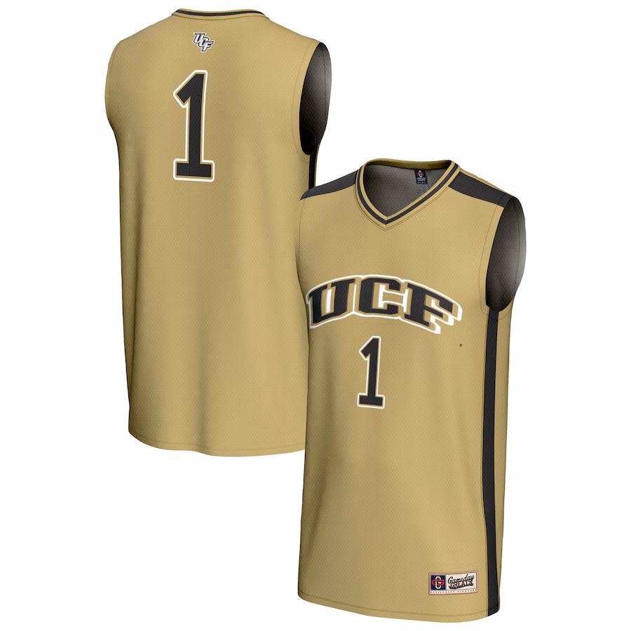 Youth GameDay Greats #1 Gold UCF Knights Lightweight Collegiate Basketball Fashion Jersey - Puhuasuan