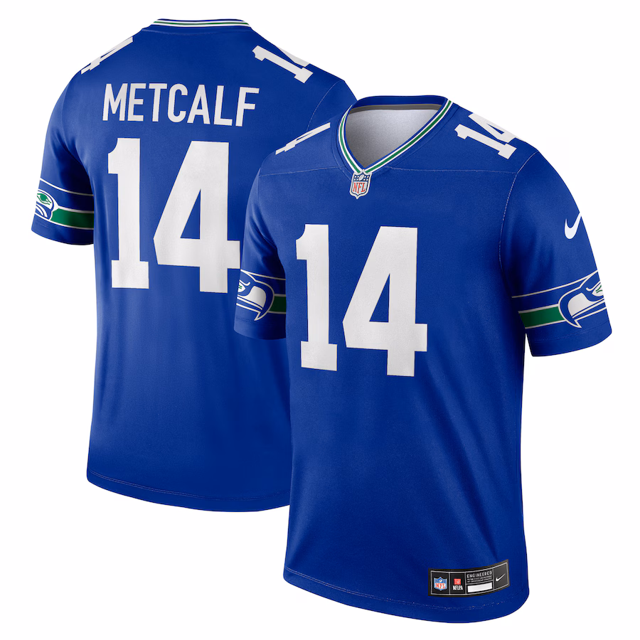 Men's Seattle Seahawks DK Metcalf Nike Royal Alternate Legend Player Performance Top - Puhuasuan