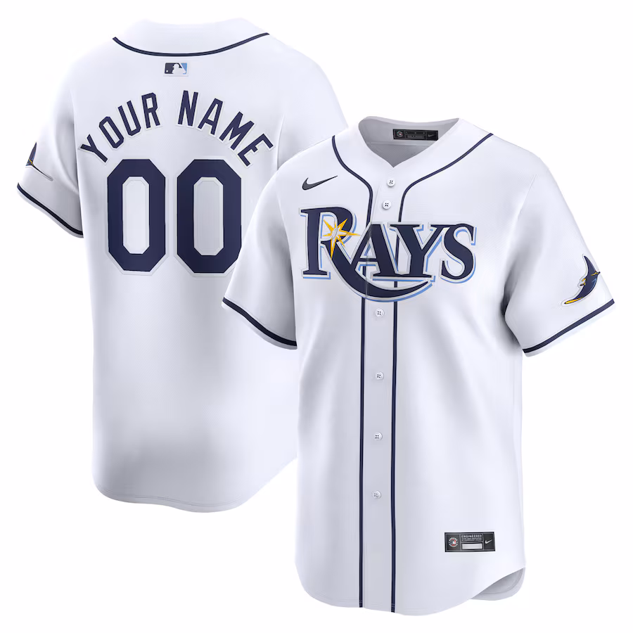 Youth Tampa Bay Rays Nike White Home Limited Custom Jersey - Puhuasuan