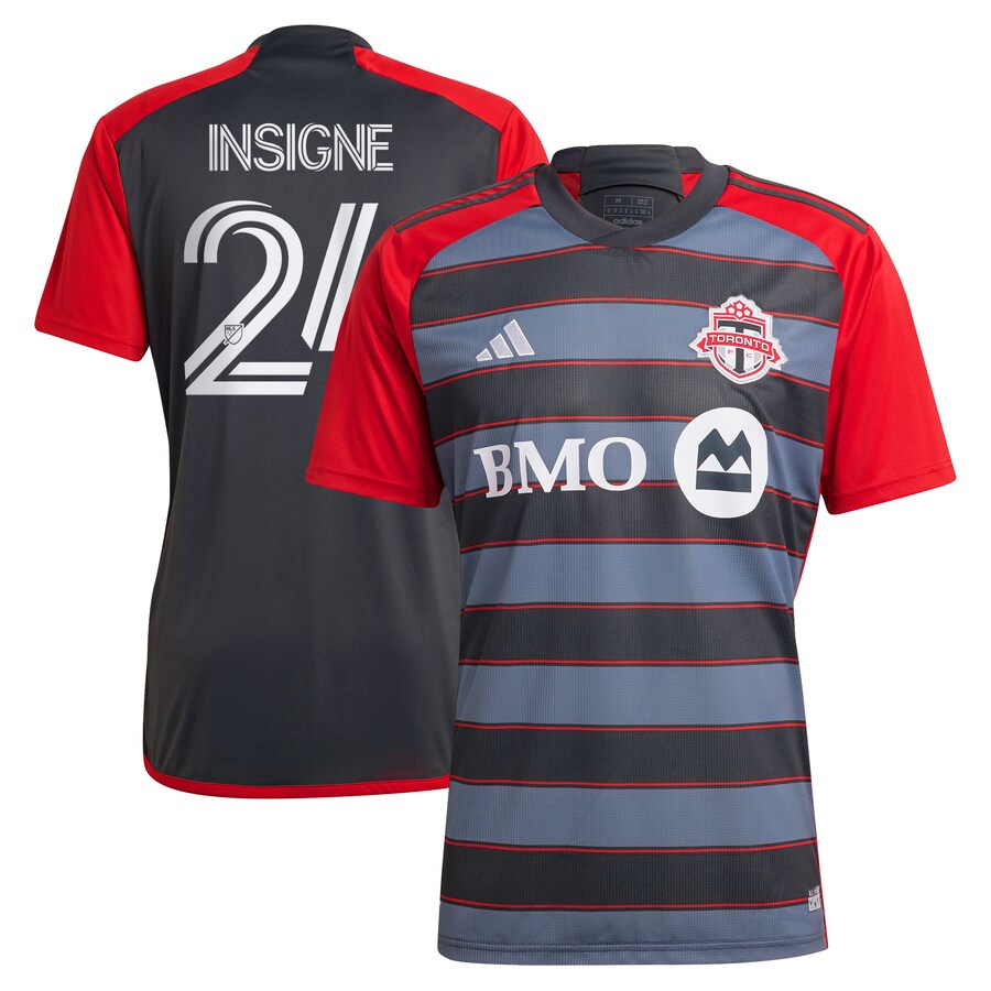 Men's Toronto FC Lorenzo Insigne adidas Gray 2023 Club Kit Replica Player Jersey - Puhuasuan