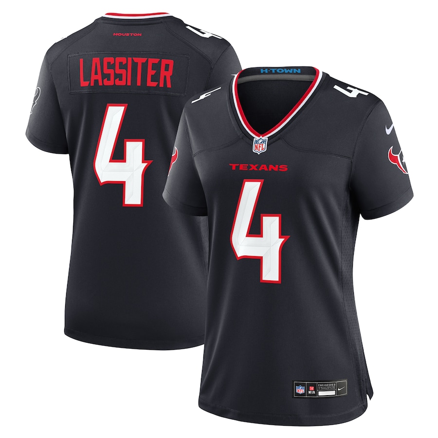 Women's Houston Texans Kamari Lassiter Nike Navy Team Game Jersey - Puhuasuan