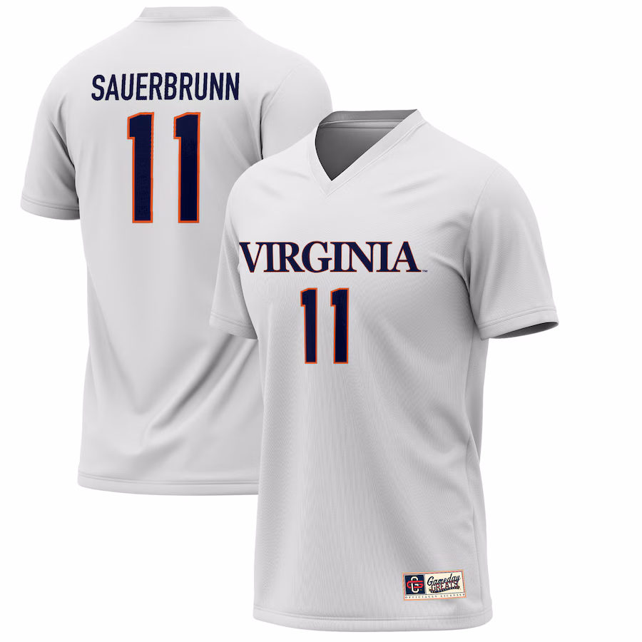 Youth GameDay Greats Becky Sauerbrunn White Virginia Cavaliers Lightweight Alumni Soccer Jersey - Puhuasuan