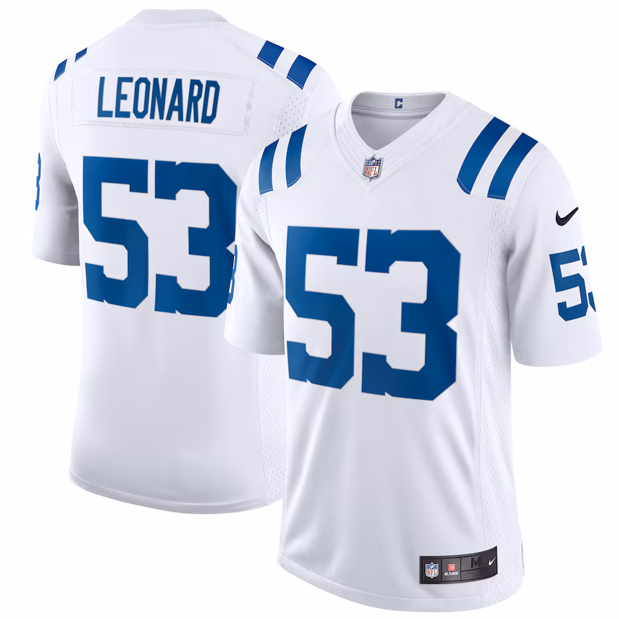 Men's Indianapolis Colts Shaquille Leonard Nike White Vapor Limited Jersey - Puhuasuan