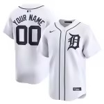 Youth Detroit Tigers Nike White Home Limited Custom Jersey - Puhuasuan