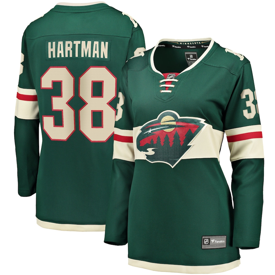 Women's Minnesota Wild Ryan Hartman Fanatics Green Home Breakaway Player Jersey - Puhuasuan