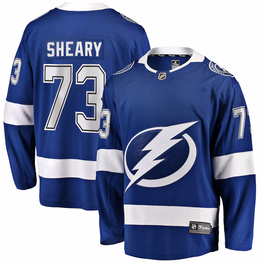 Men's Tampa Bay Lightning Conor Sheary Fanatics Blue Home Breakaway Jersey - Puhuasuan