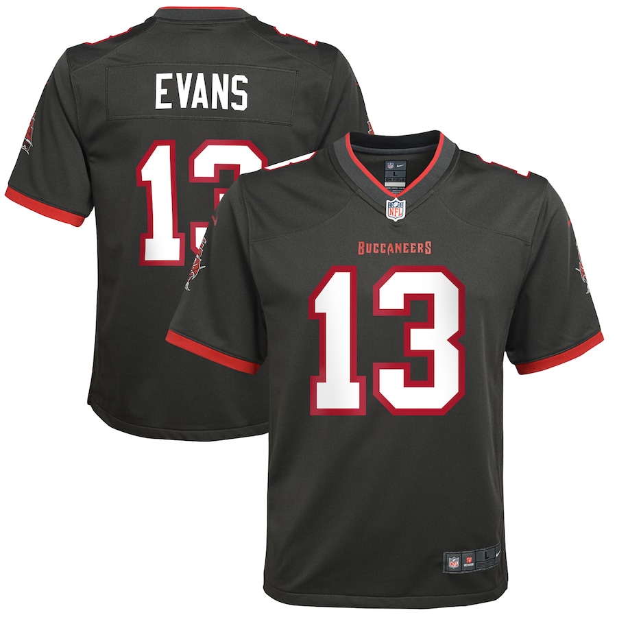 Youth Tampa Bay Buccaneers Mike Evans Nike Pewter Game Jersey - Puhuasuan