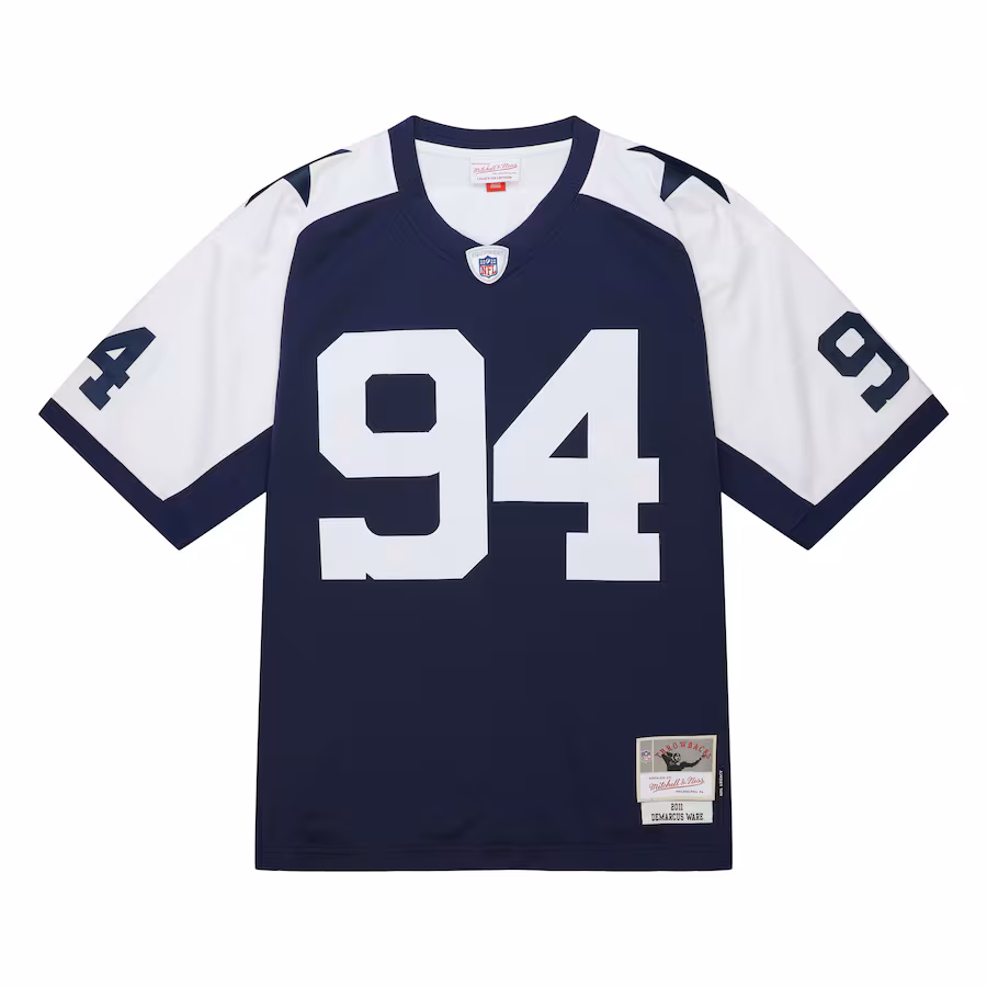 Men's Dallas Cowboys DeMarcus Ware Mitchell & Ness Navy 2011 Alternate Legacy Replica Jersey - Puhuasuan