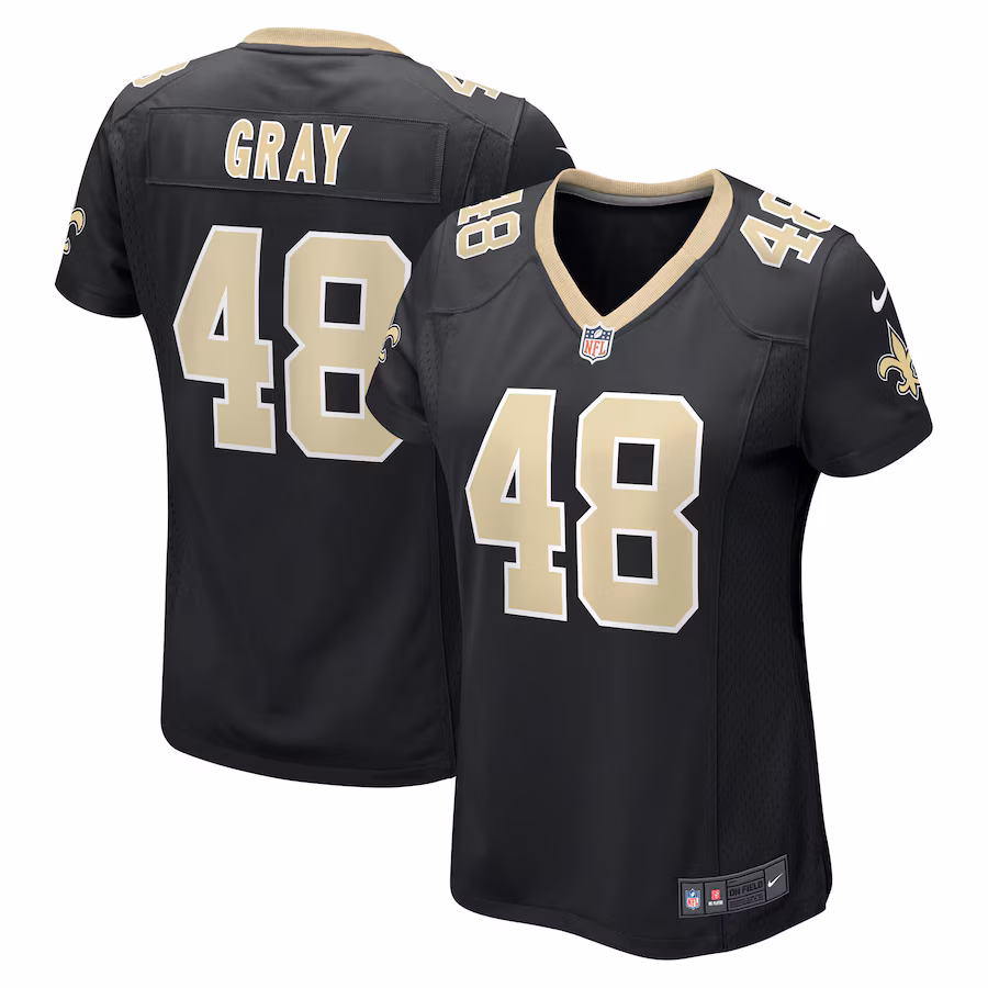 Women's New Orleans Saints J.T. Gray Nike Black Game Jersey - Puhuasuan