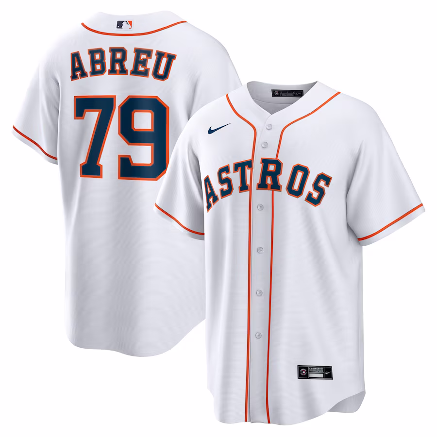 Men's Houston Astros Jose Abreu Nike White Home Replica Player Jersey - Puhuasuan