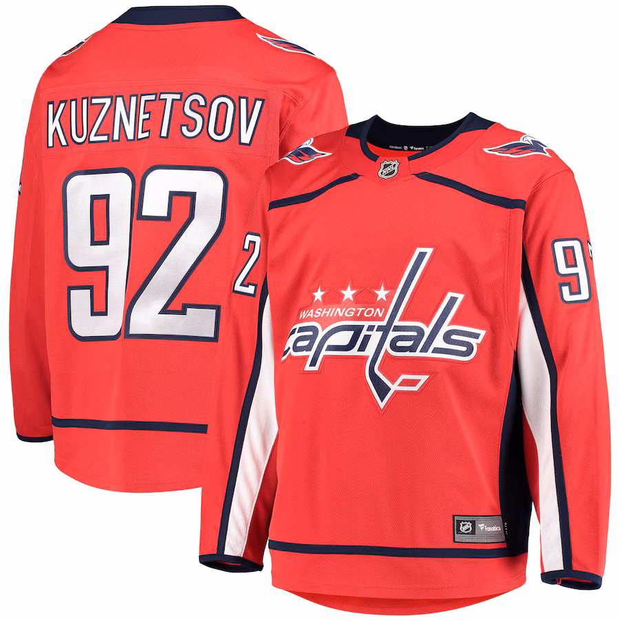 Men's Washington Capitals Evgeny Kuznetsov Fanatics Red Home Premier Breakaway Player Jersey - Puhuasuan