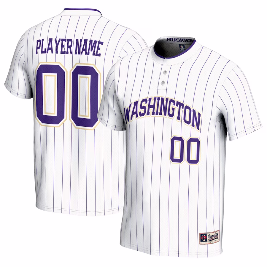 Washington Huskies GameDay Greats Youth NIL Pick-A-Player Lightweight Softball Jersey - White - Puhuasuan