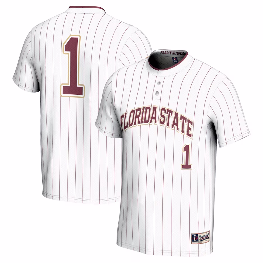#1 Florida State Seminoles GameDay Greats Unisex Lightweight Softball Jersey - White - Puhuasuan