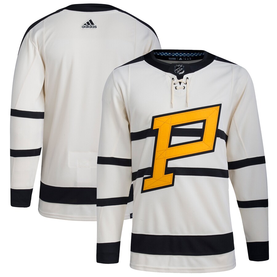 Men's Pittsburgh Penguins adidas Cream 2023 Winter Classic Blank Jersey - Puhuasuan