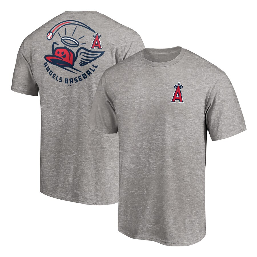 Men's Los Angeles Angels Heather Gray Cappy T-Shirt - Puhuasuan