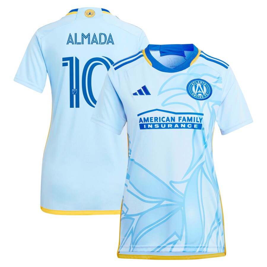 Women's Atlanta United FC Thiago Almada adidas Light Blue 2024 The Resurgens Kit Replica Player Jersey - Puhuasuan