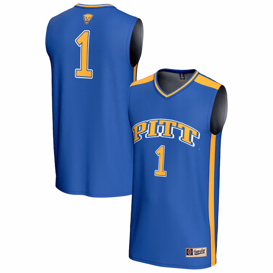 Unisex GameDay Greats #1 Royal Pitt Panthers Lightweight Collegiate Basketball Fashion Jersey - Puhuasuan